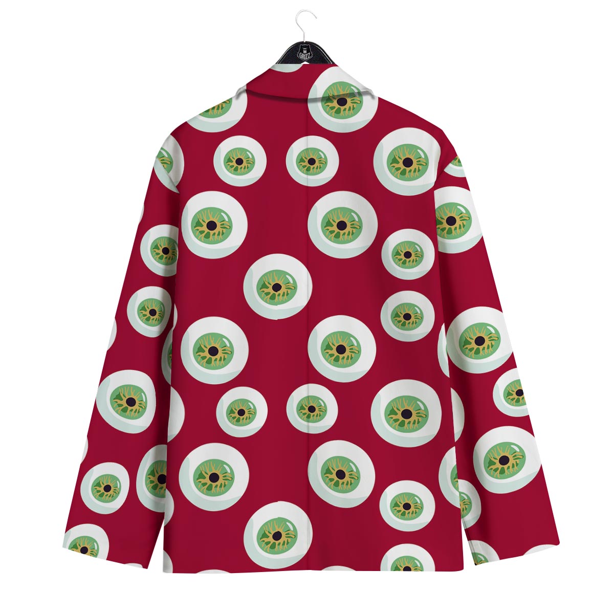 Eyeball Scary Red Print Pattern Men's Sport Coat-grizzshop