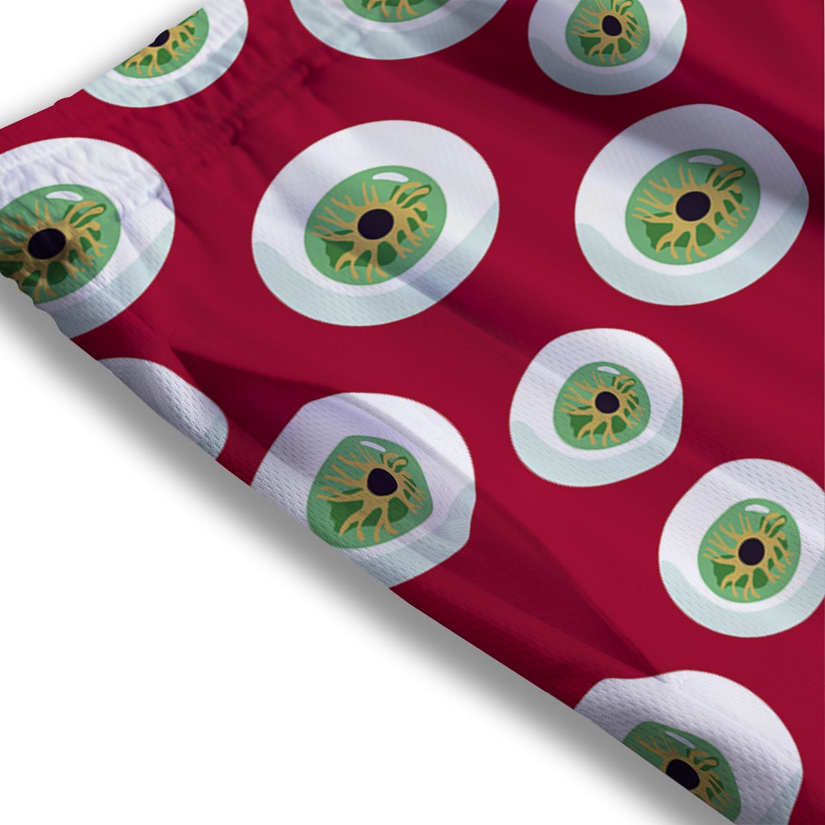 Eyeball Scary Red Print Pattern Mesh Shorts