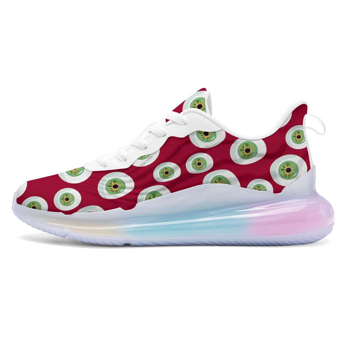 Eyeball Scary Red Print Pattern Running Sneakers-grizzshop
