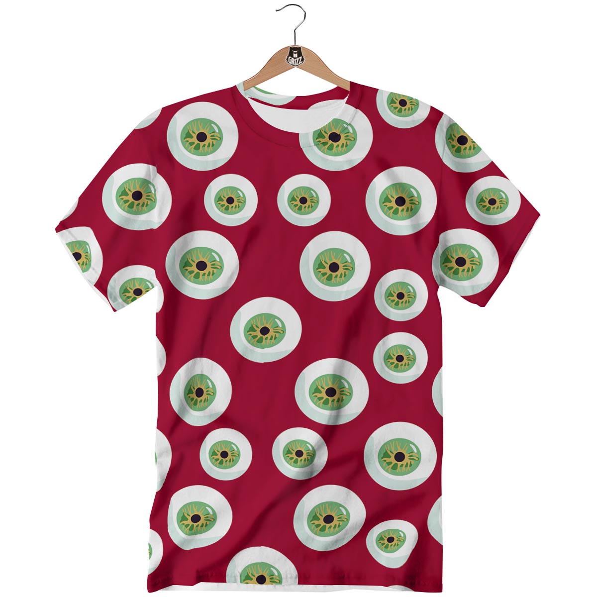 Eyeball Scary Red Print Pattern T-Shirt-grizzshop