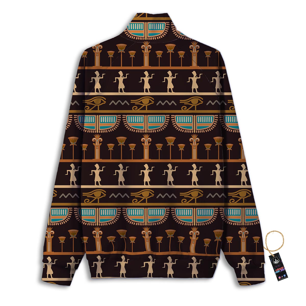 Eyeball Scary Red Print Pattern Track Jacket-grizzshop