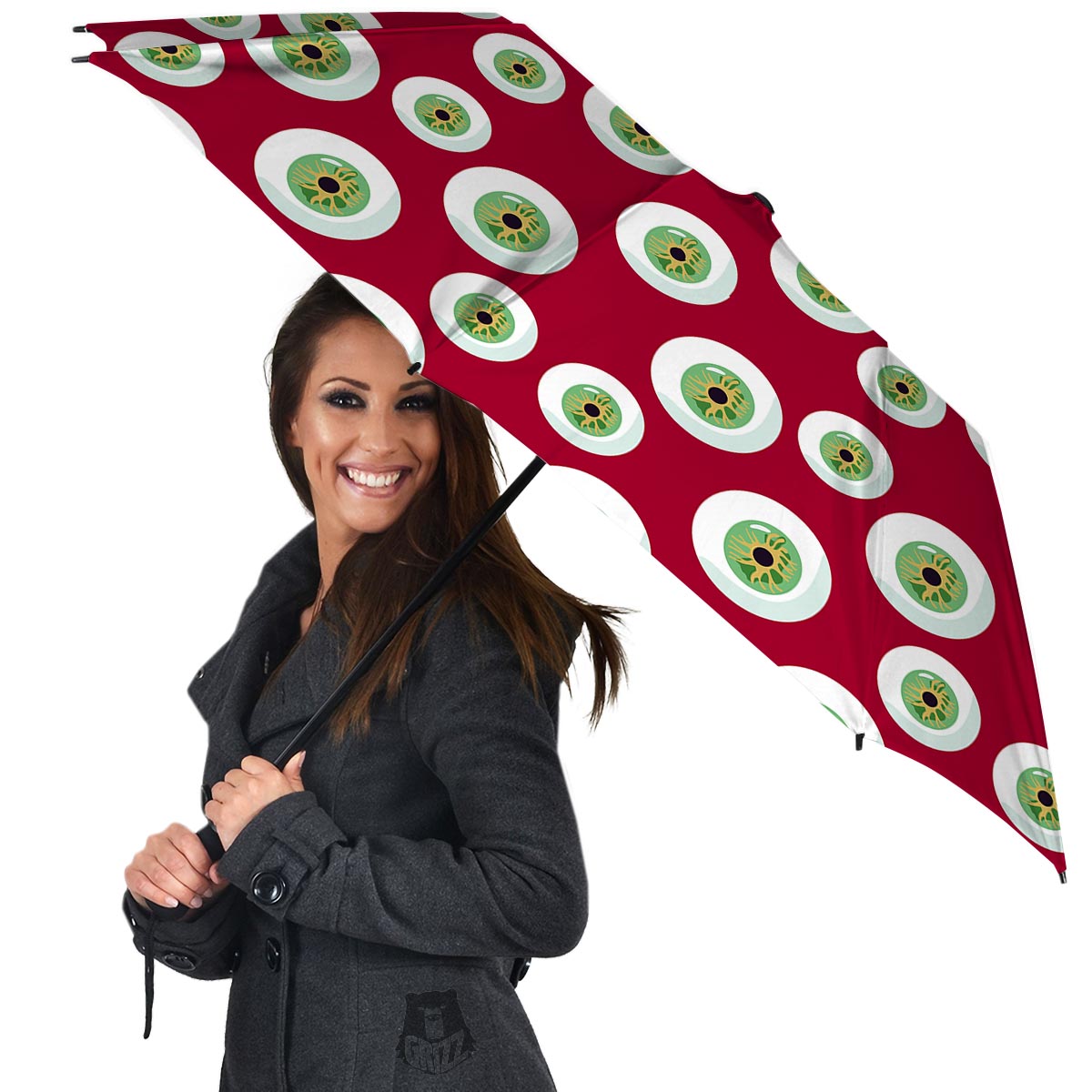 Eyeball Scary Red Print Pattern Umbrella-grizzshop