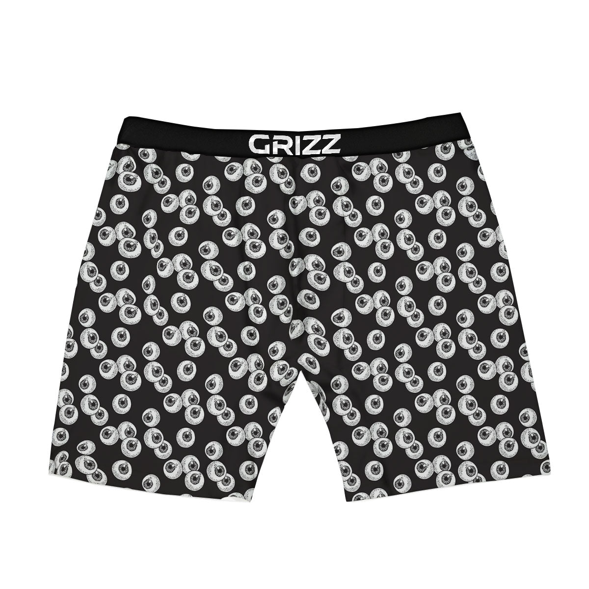 Eyeball White And Black Print Pattern Boxer Briefs-grizzshop