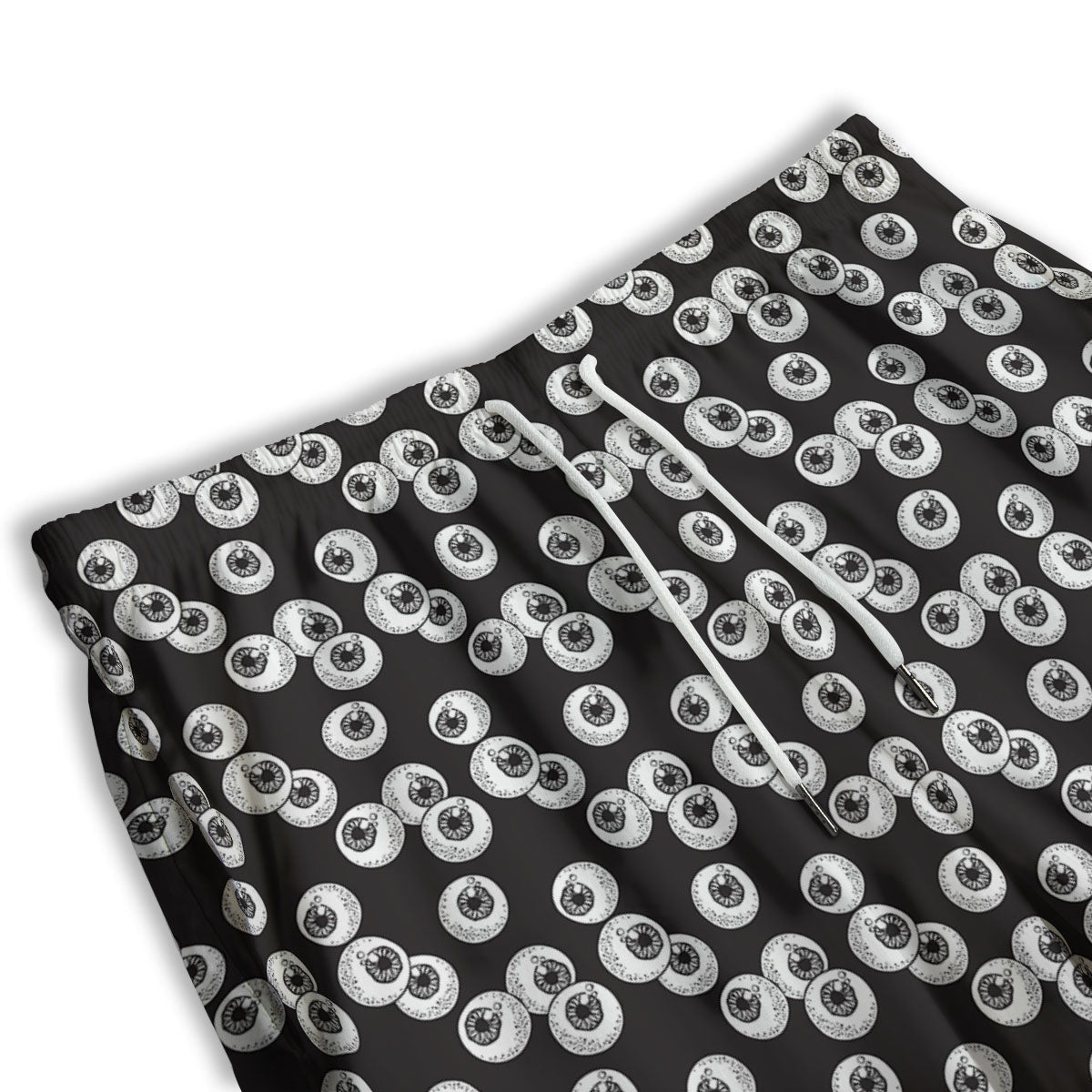 Eyeball White And Black Print Pattern Men's Athletic Shorts
