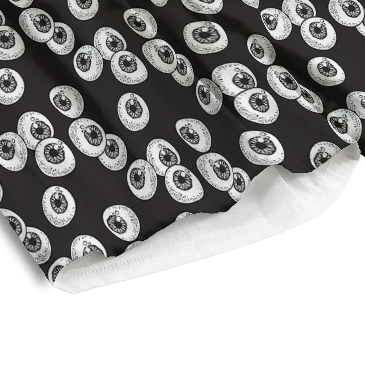 Eyeball White And Black Print Pattern Men's Athletic Shorts