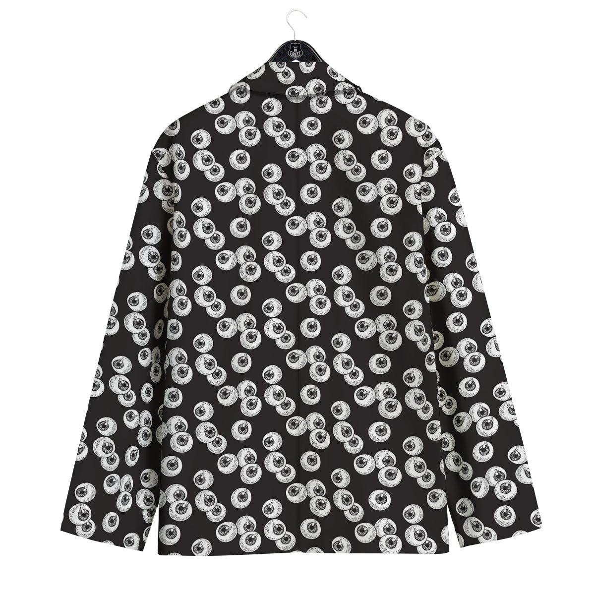 Eyeball White And Black Print Pattern Men's Sport Coat-grizzshop