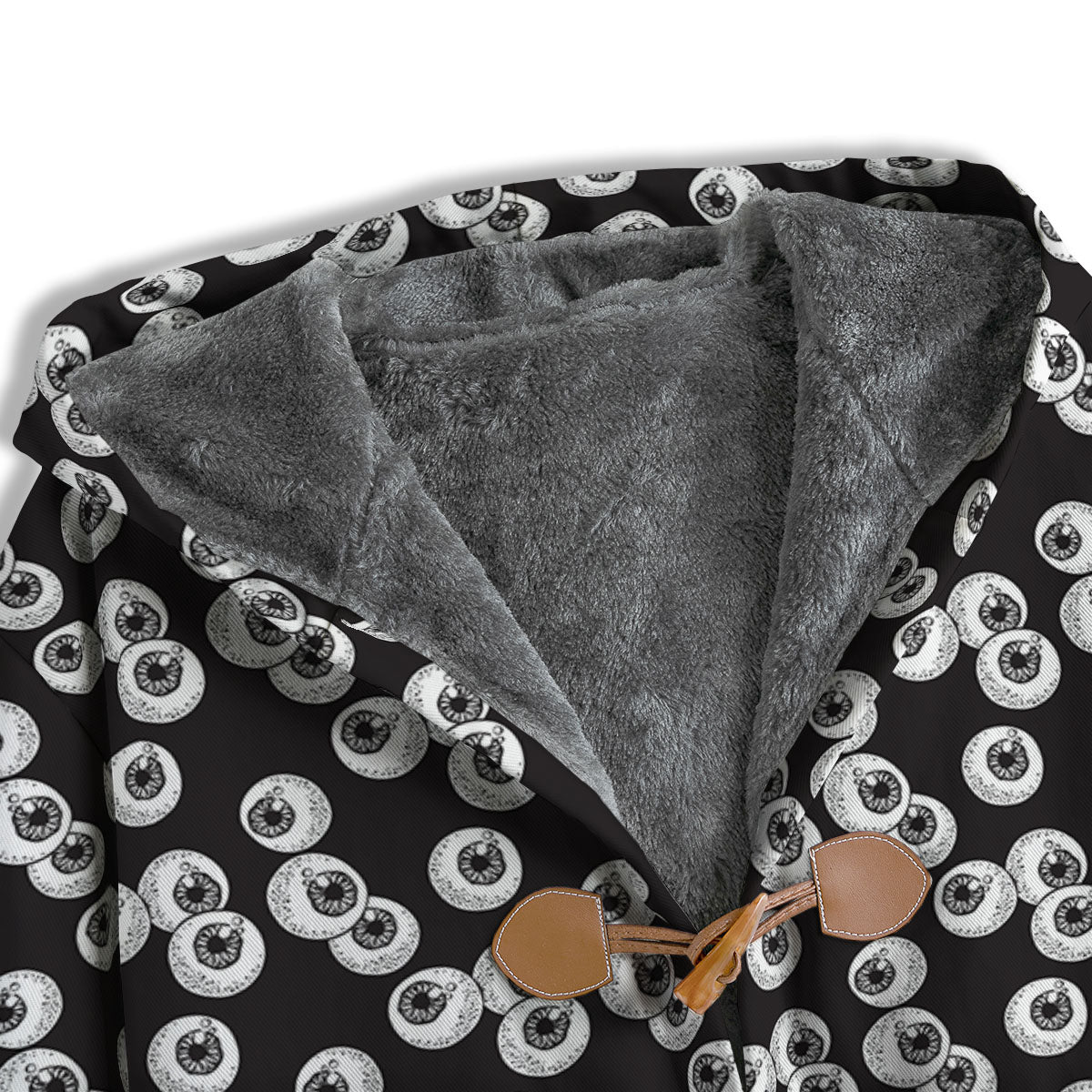 Eyeball White And Black Print Pattern Men's Windbreaker Jacket-grizzshop