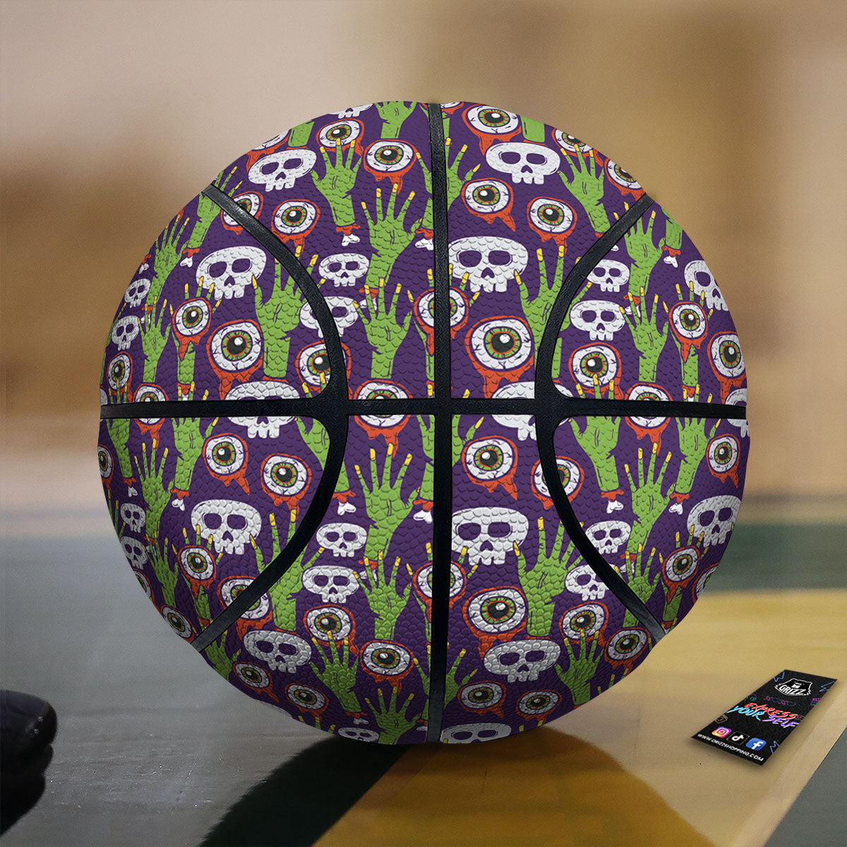 Eyeball Zombie Print Pattern Basketball-grizzshop