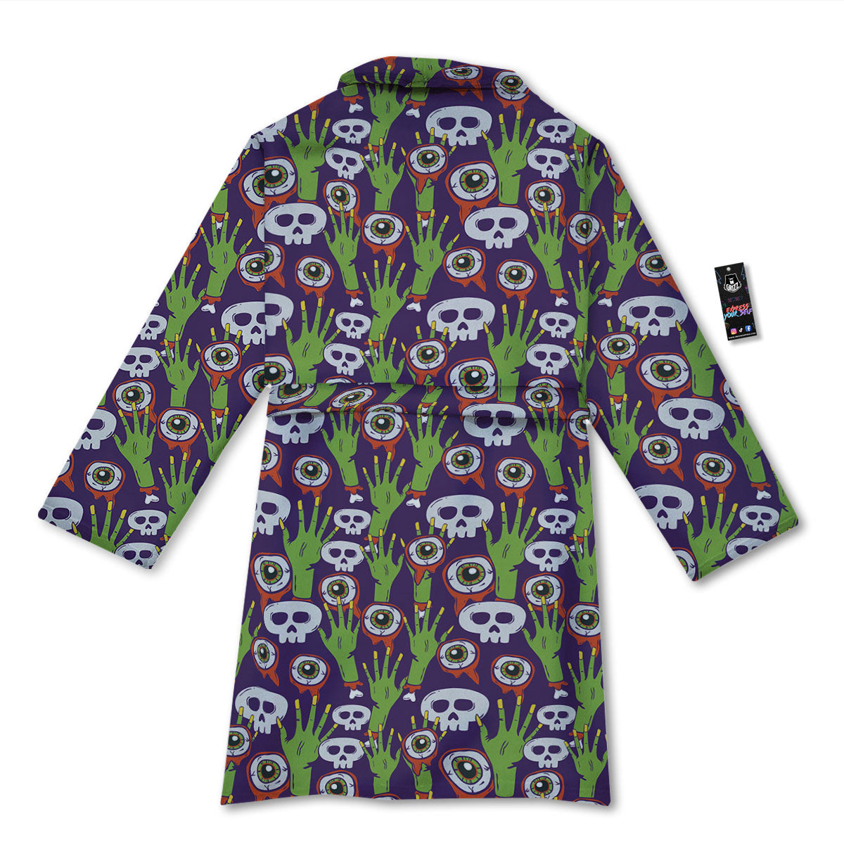 Eyeball Zombie Print Pattern Bathrobe-grizzshop