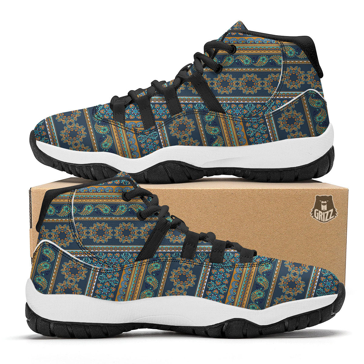 Eyeball Zombie Print Pattern Black Bball Shoes-grizzshop