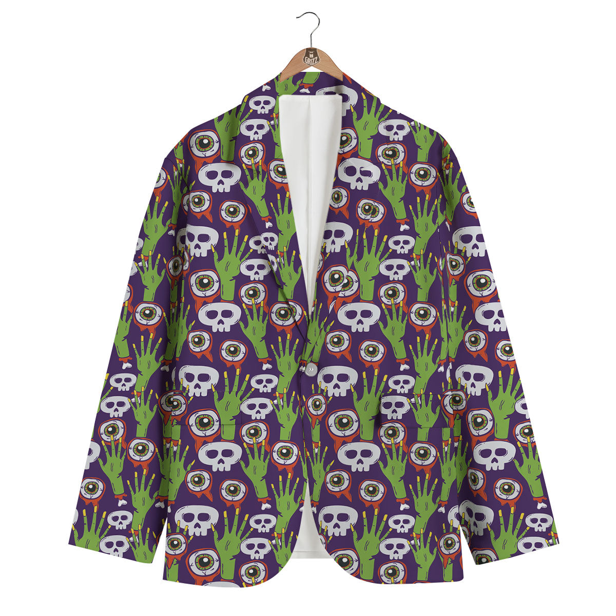 Eyeball Zombie Print Pattern Men's Blazer-grizzshop