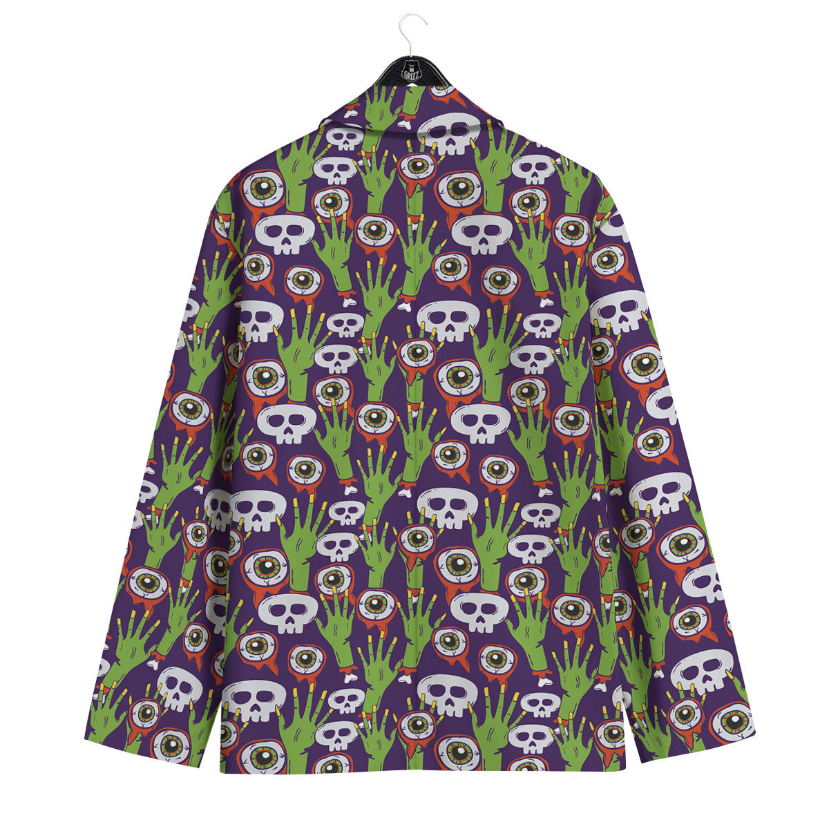 Eyeball Zombie Print Pattern Men's Sport Coat-grizzshop