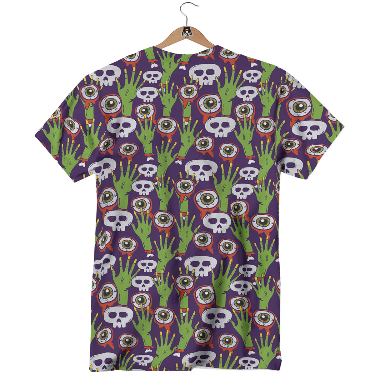 Eyeball Zombie Print Pattern T-Shirt-grizzshop