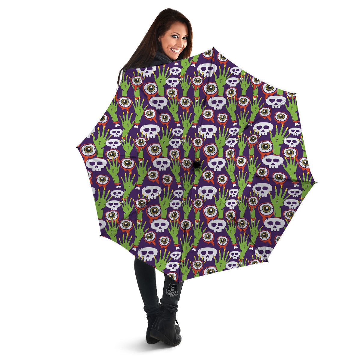 Eyeball Zombie Print Pattern Umbrella-grizzshop
