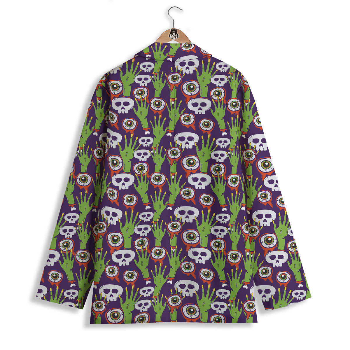 Eyeball Zombie Print Pattern Women's Blazer-grizzshop