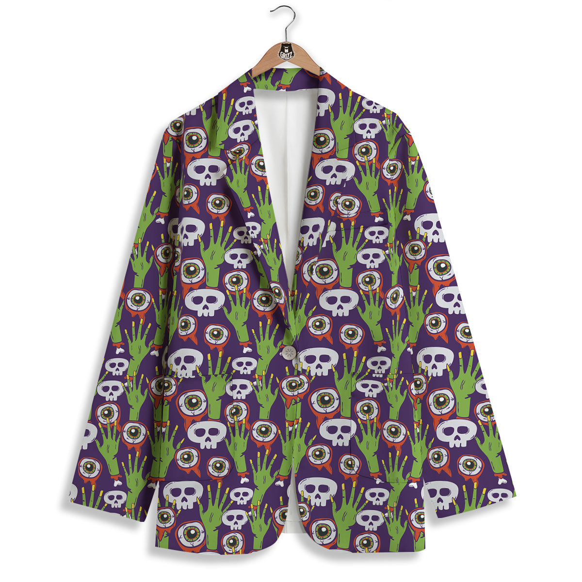Eyeball Zombie Print Pattern Women's Blazer-grizzshop