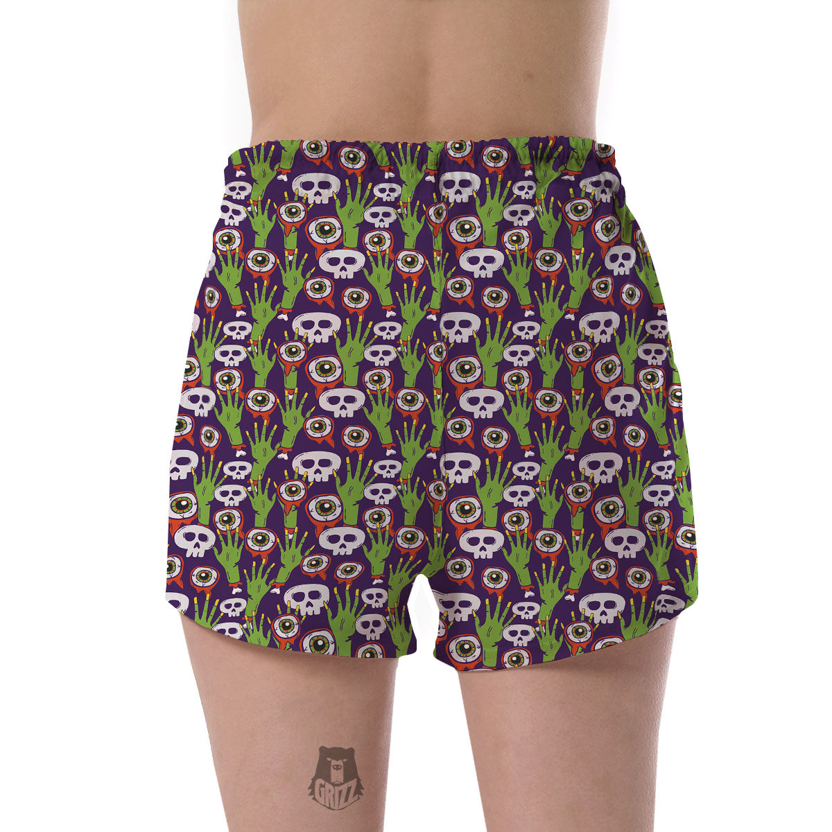 Eyeball Zombie Print Pattern Women's Shorts-grizzshop