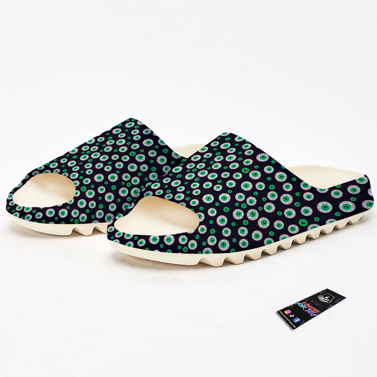 Eyeball Creepy Print Pattern Sandals-grizzshop