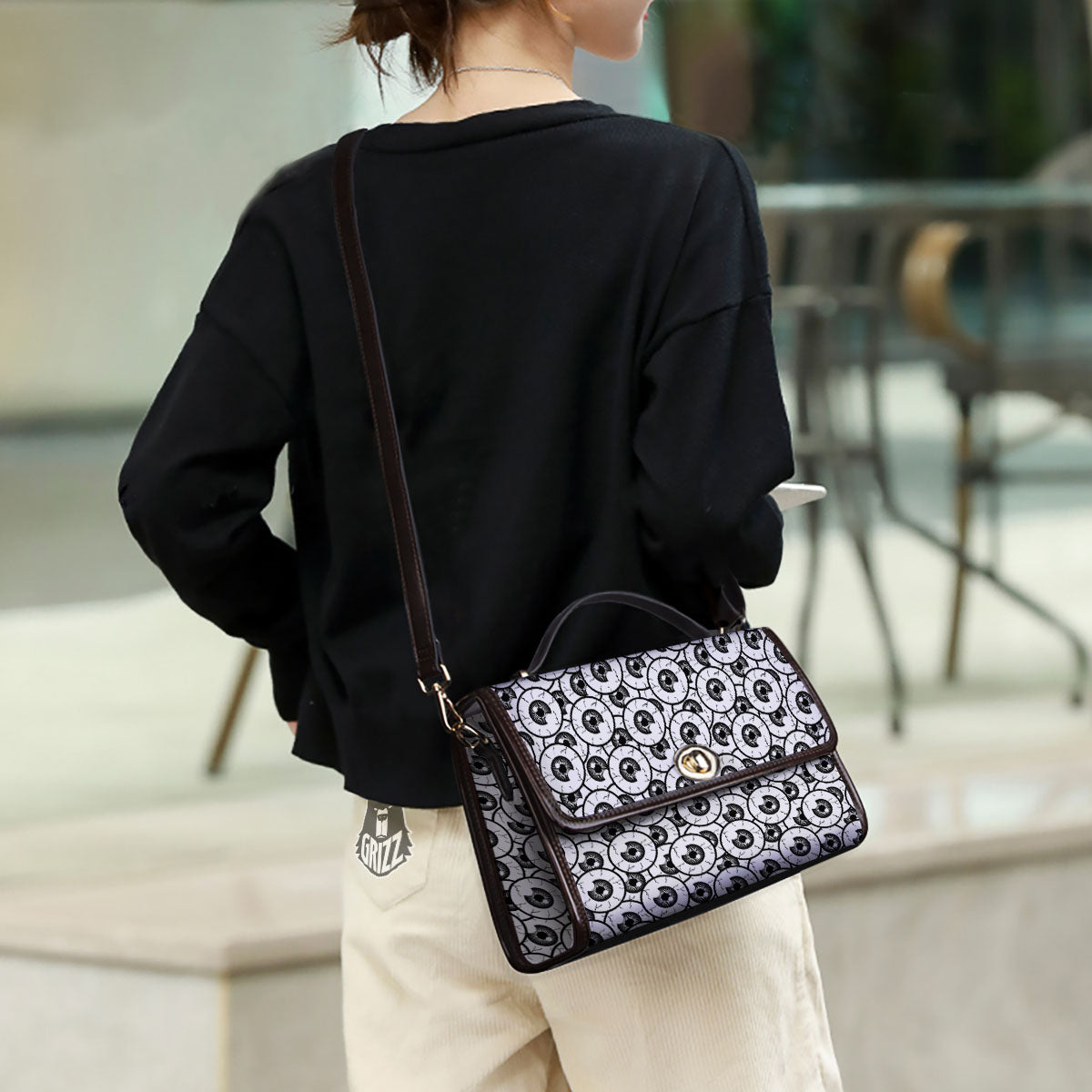 Eyeball Print Pattern Women's Satchel Bag