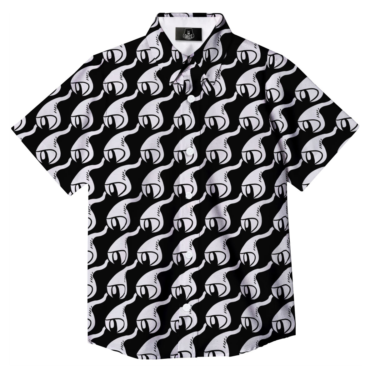 Eyes Monster Print Pattern Button Up Shirt-grizzshop