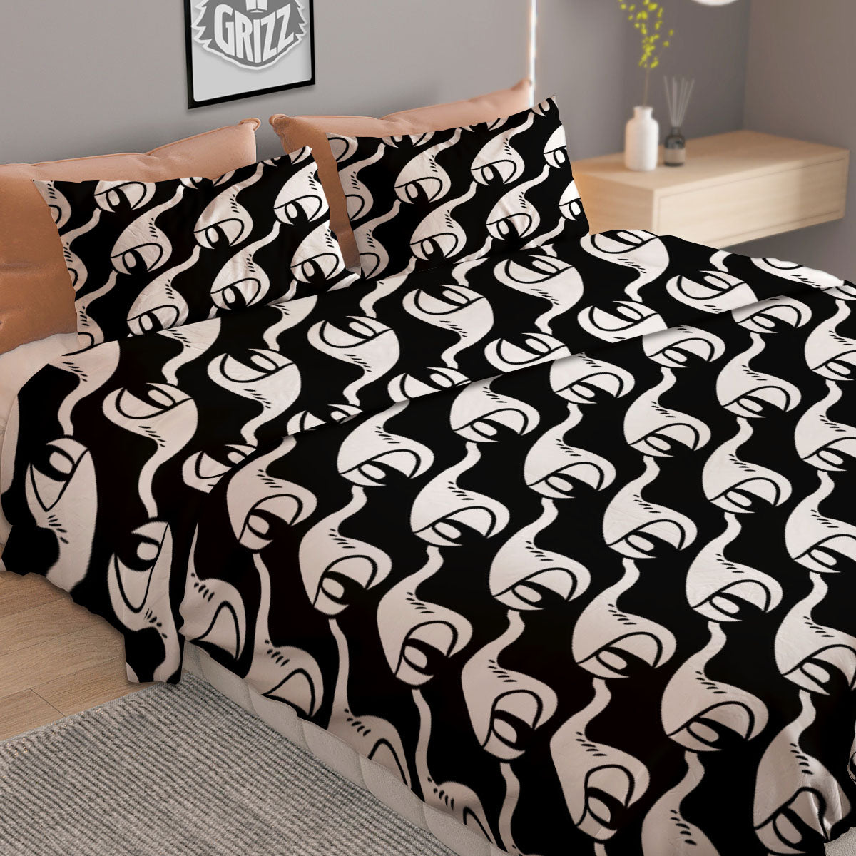Eyes Monster Print Pattern Duvet Cover Bedding Set