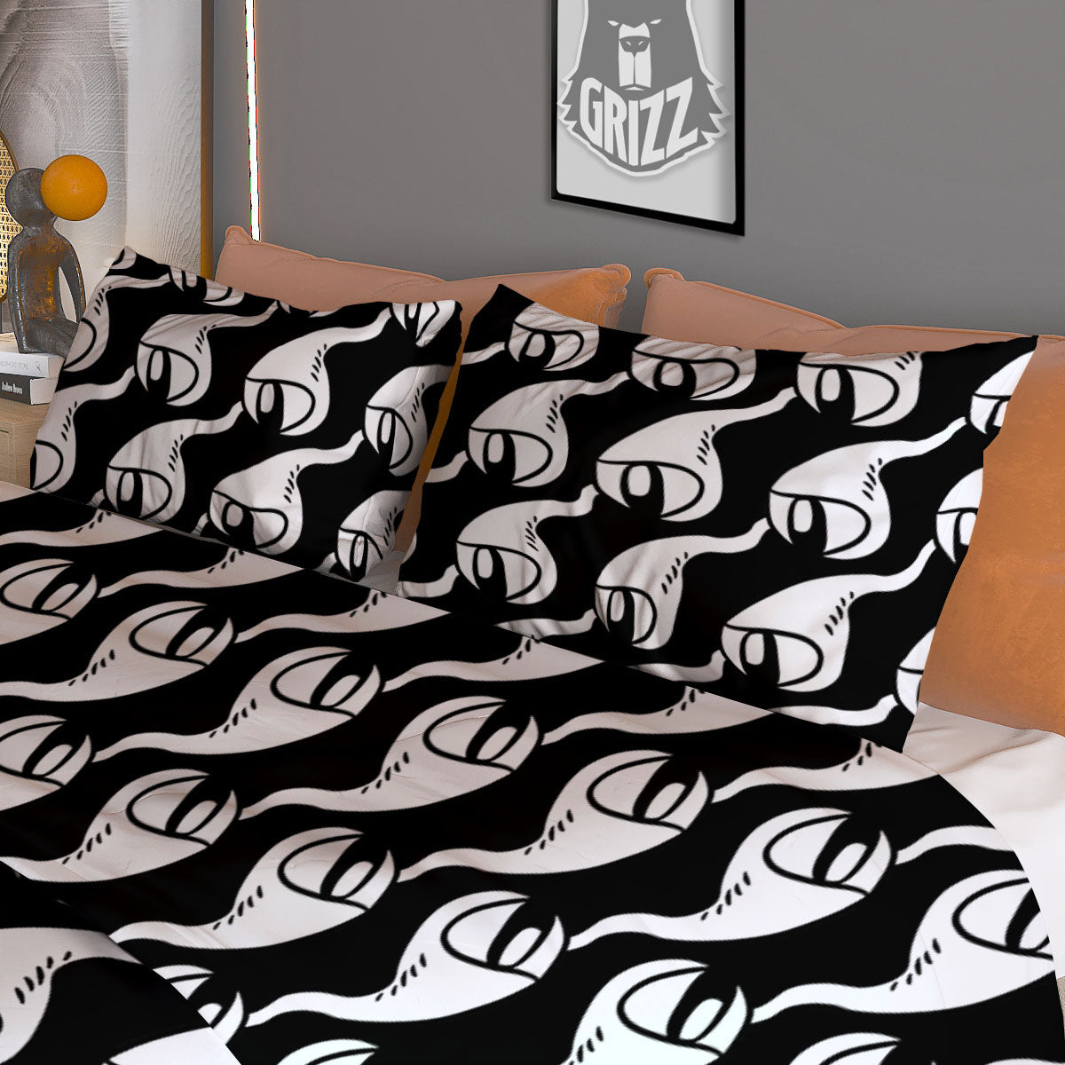 Eyes Monster Print Pattern Duvet Cover Bedding Set