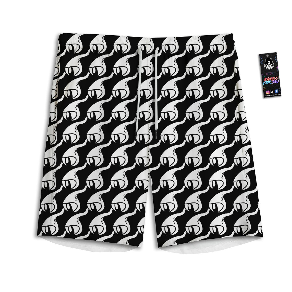 Eyes Monster Print Pattern Men's Athletic Shorts