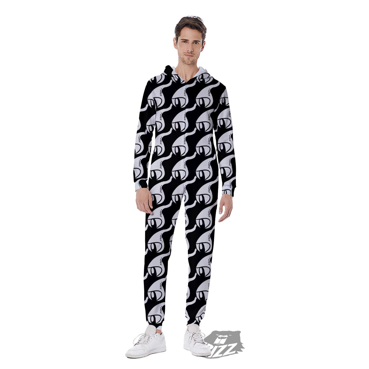 Eyes Monster Print Pattern Men's Jumpsuit-grizzshop