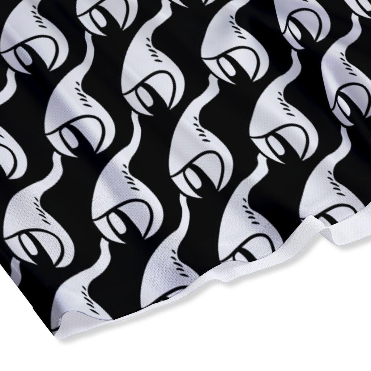 Eyes Monster Print Pattern Mesh Shorts