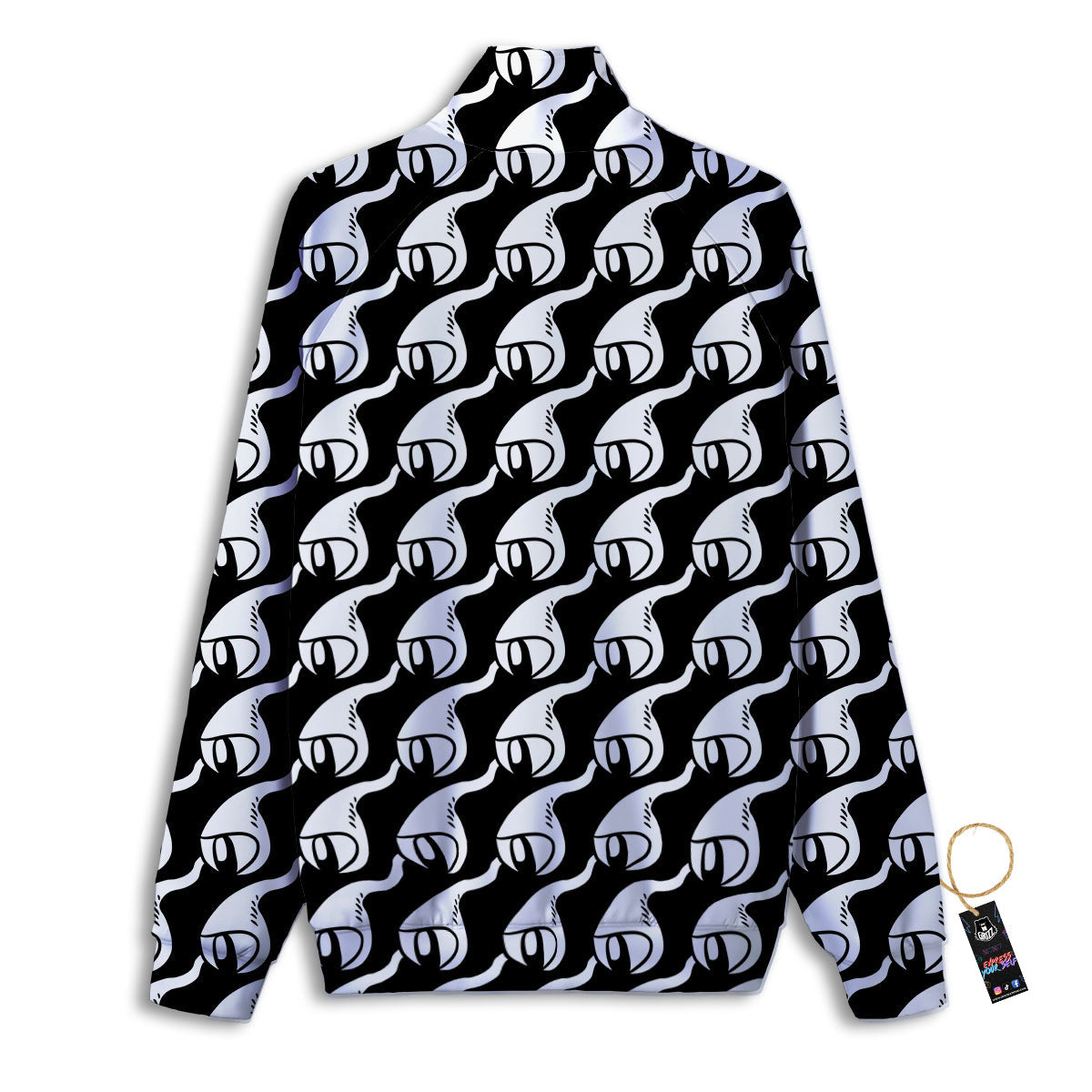 Eyes Monster Print Pattern Track Jacket-grizzshop