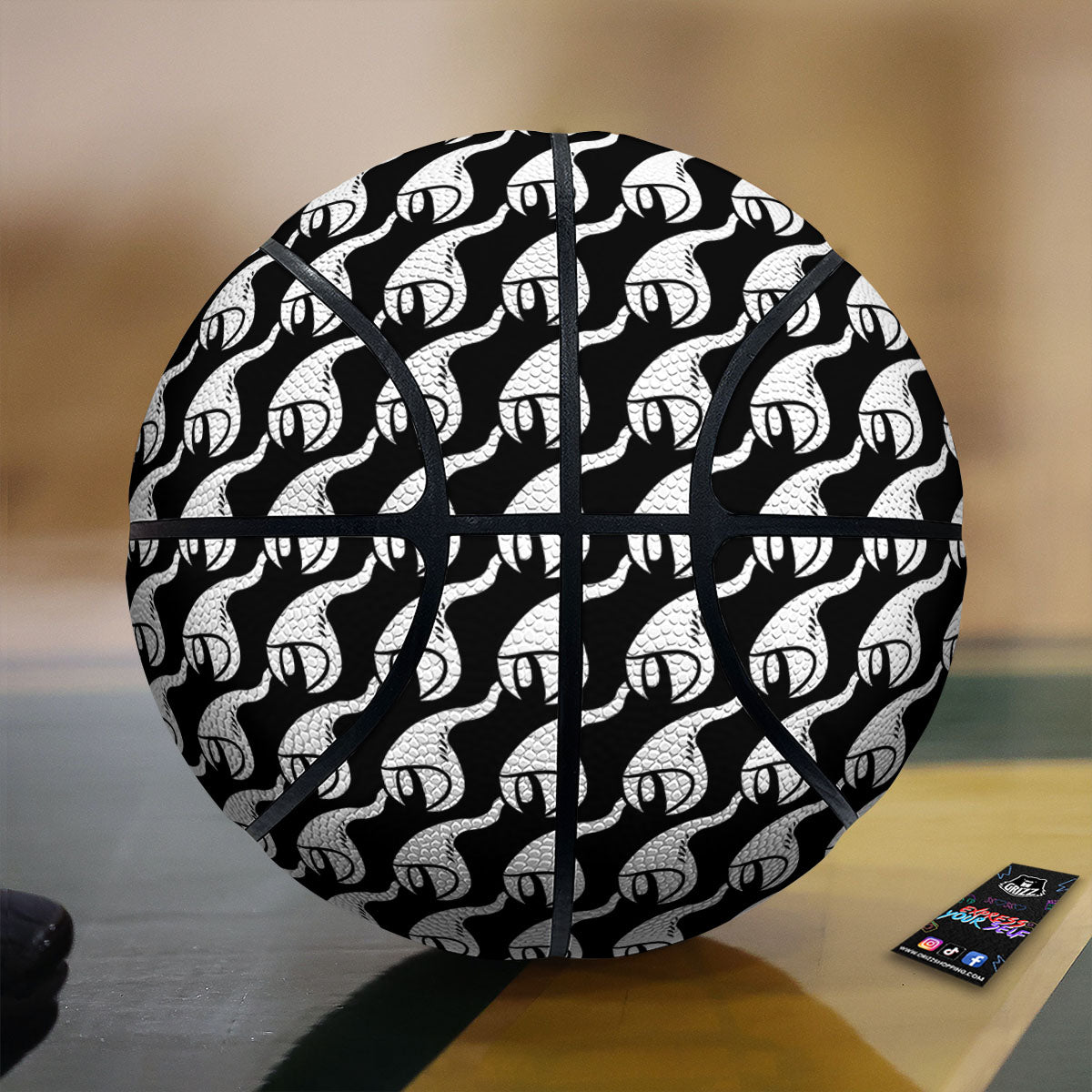 Eyes Monster Print Pattern Basketball