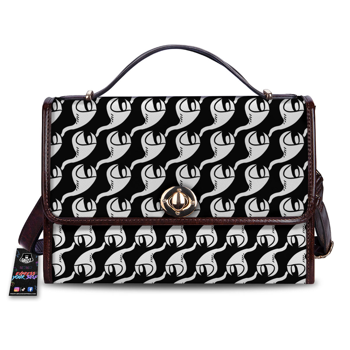 Eyes Monster Print Pattern Women's Satchel Bag