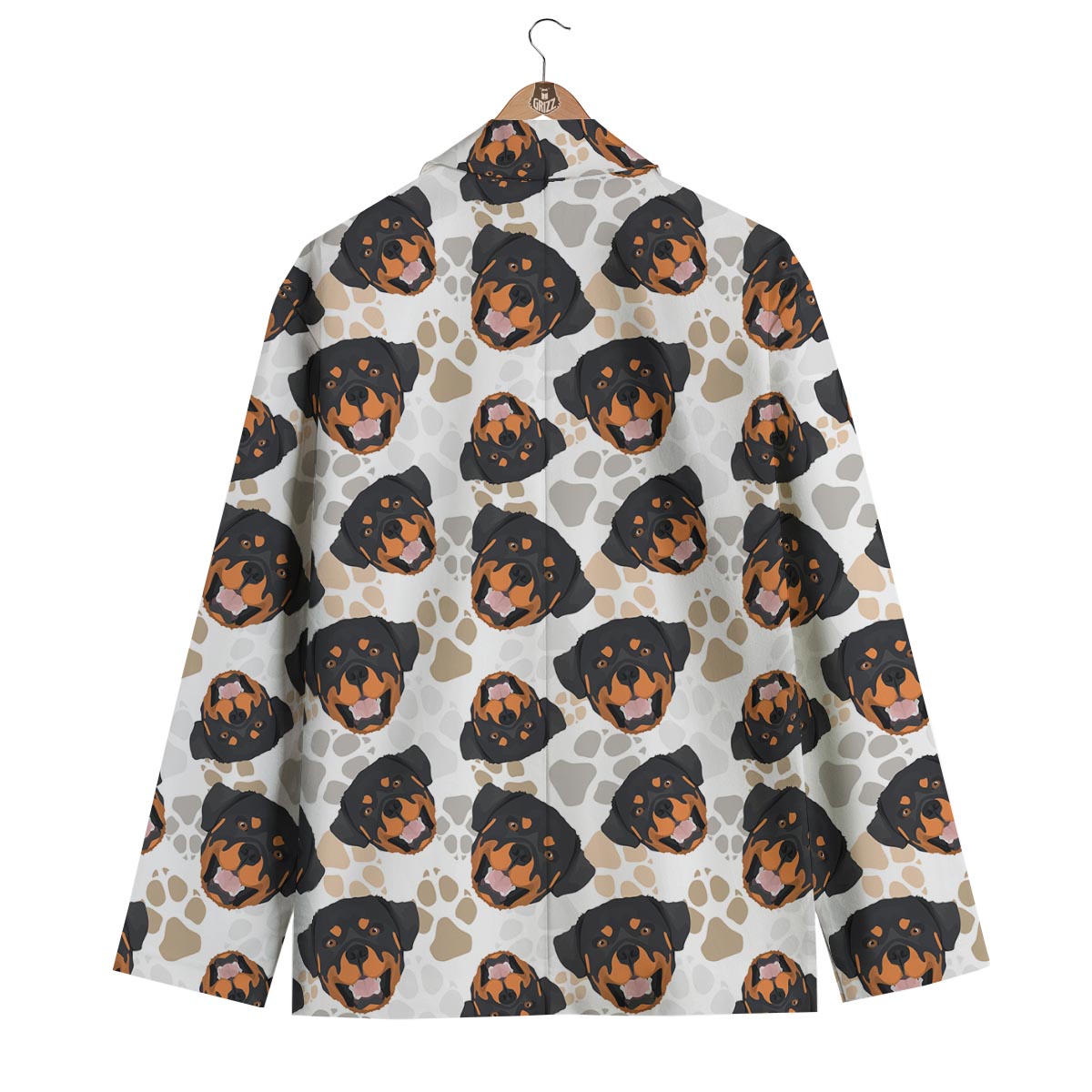 Face Rottweiler Print Pattern Men's Blazer-grizzshop