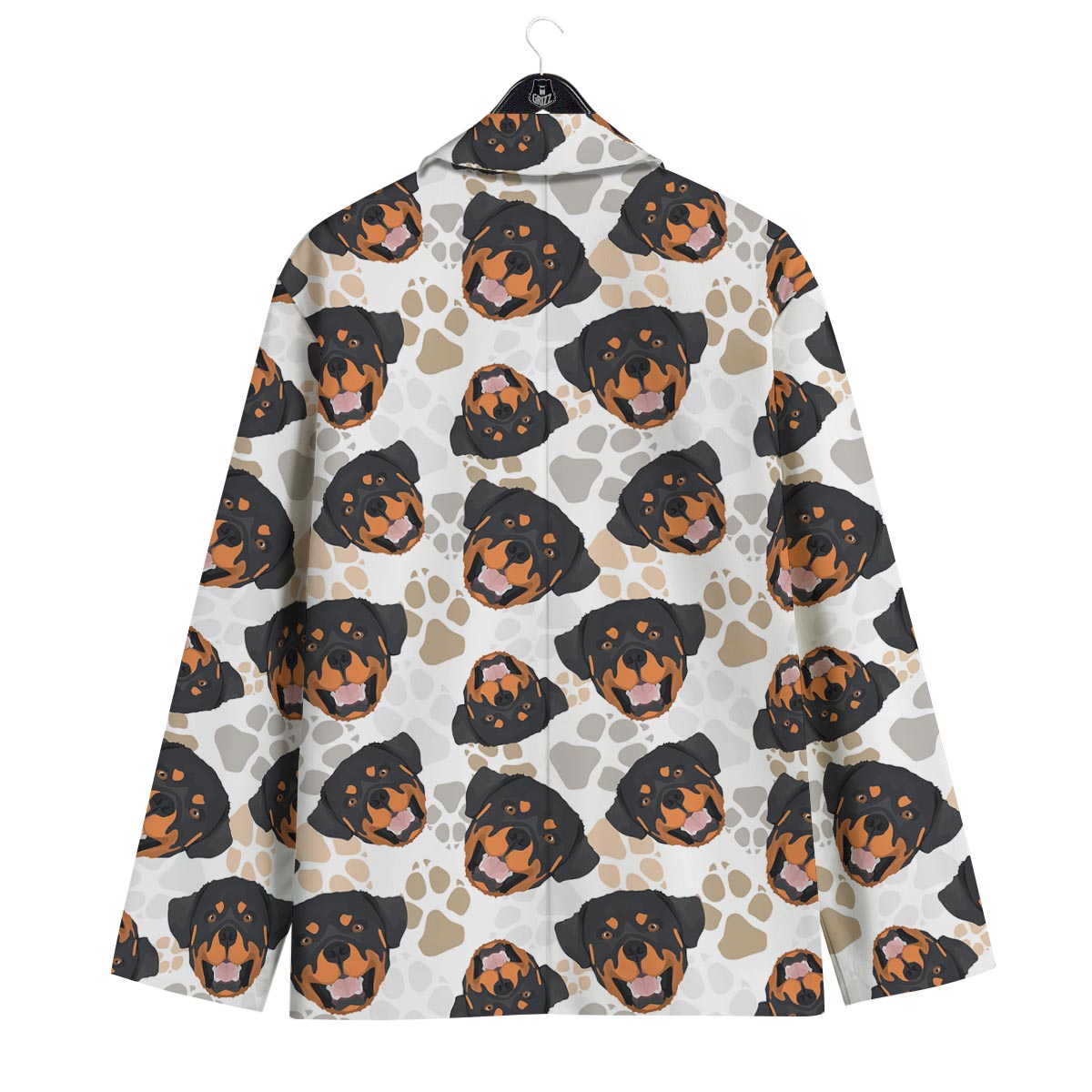Face Rottweiler Print Pattern Men's Sport Coat-grizzshop