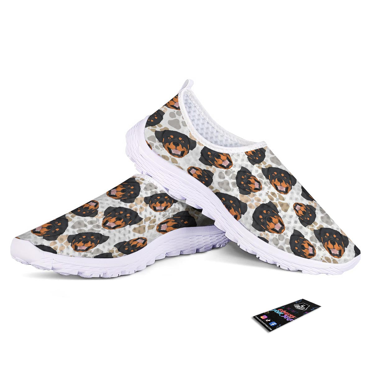 Face Rottweiler Print Pattern Nurse Shoes-grizzshop