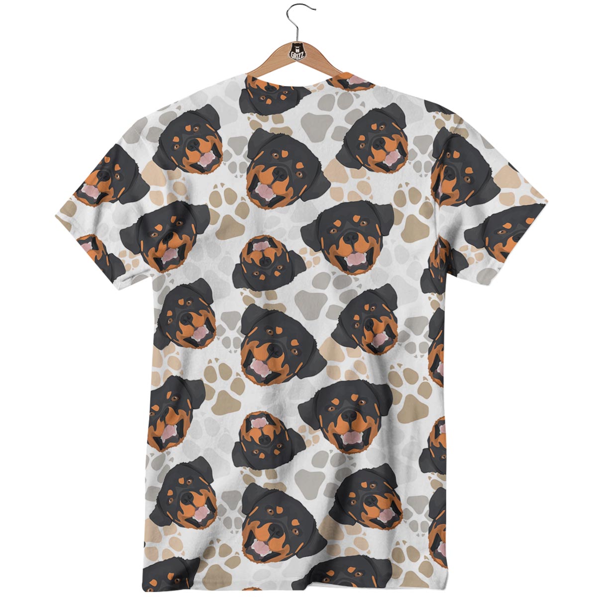 Face Rottweiler Print Pattern T-Shirt-grizzshop