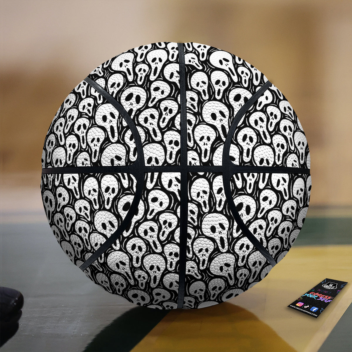 Face Scary Print Pattern Basketball-grizzshop