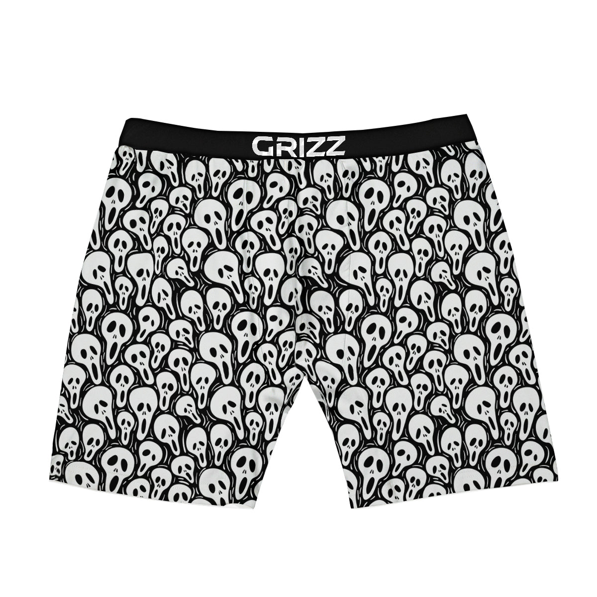 Face Scary Print Pattern Boxer Briefs-grizzshop