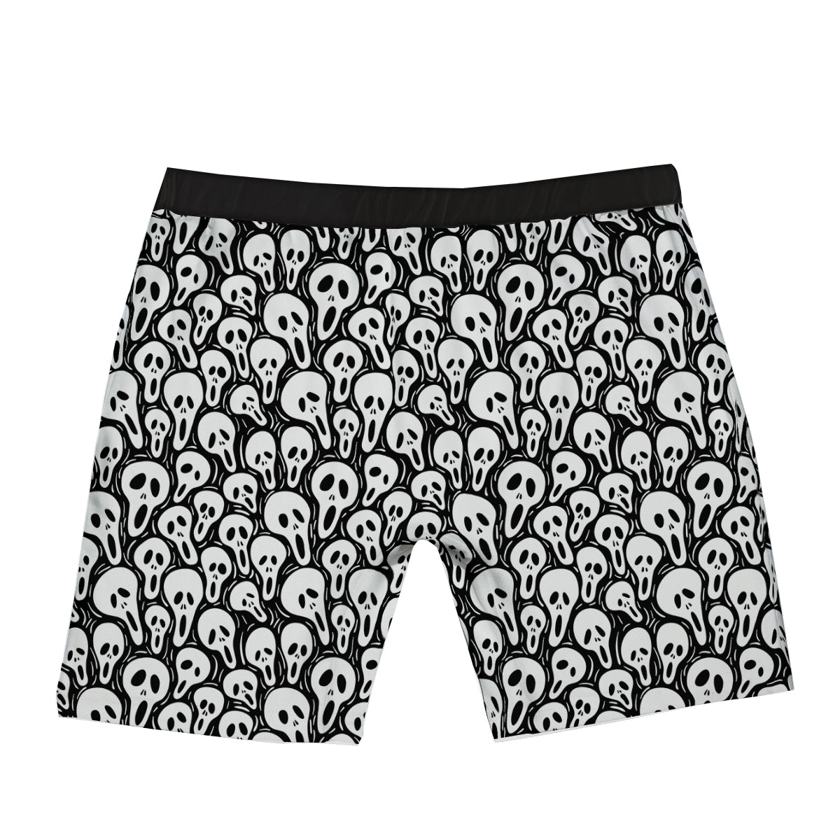 Face Scary Print Pattern Boxer Briefs-grizzshop