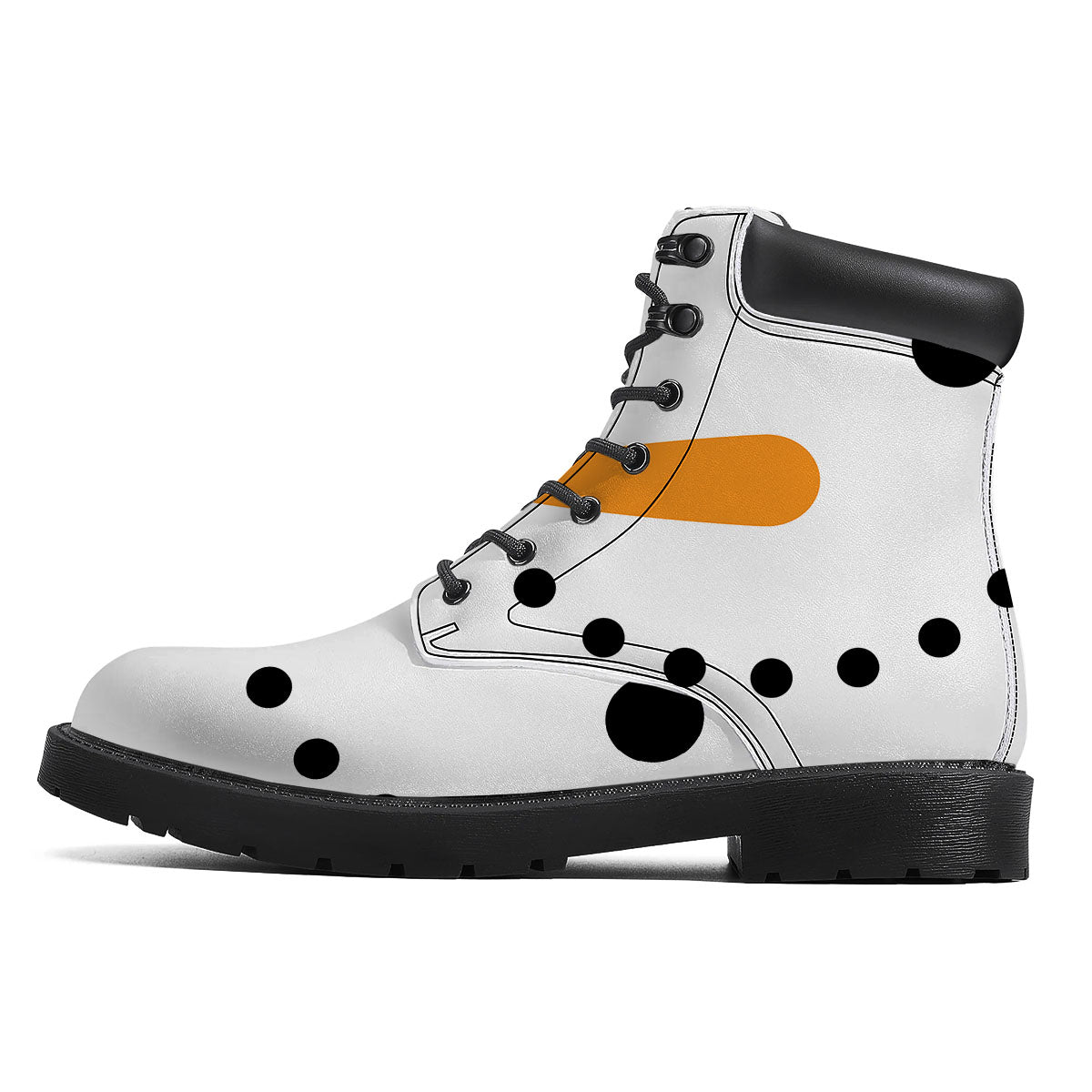 Face Snowman Print Boots-grizzshop