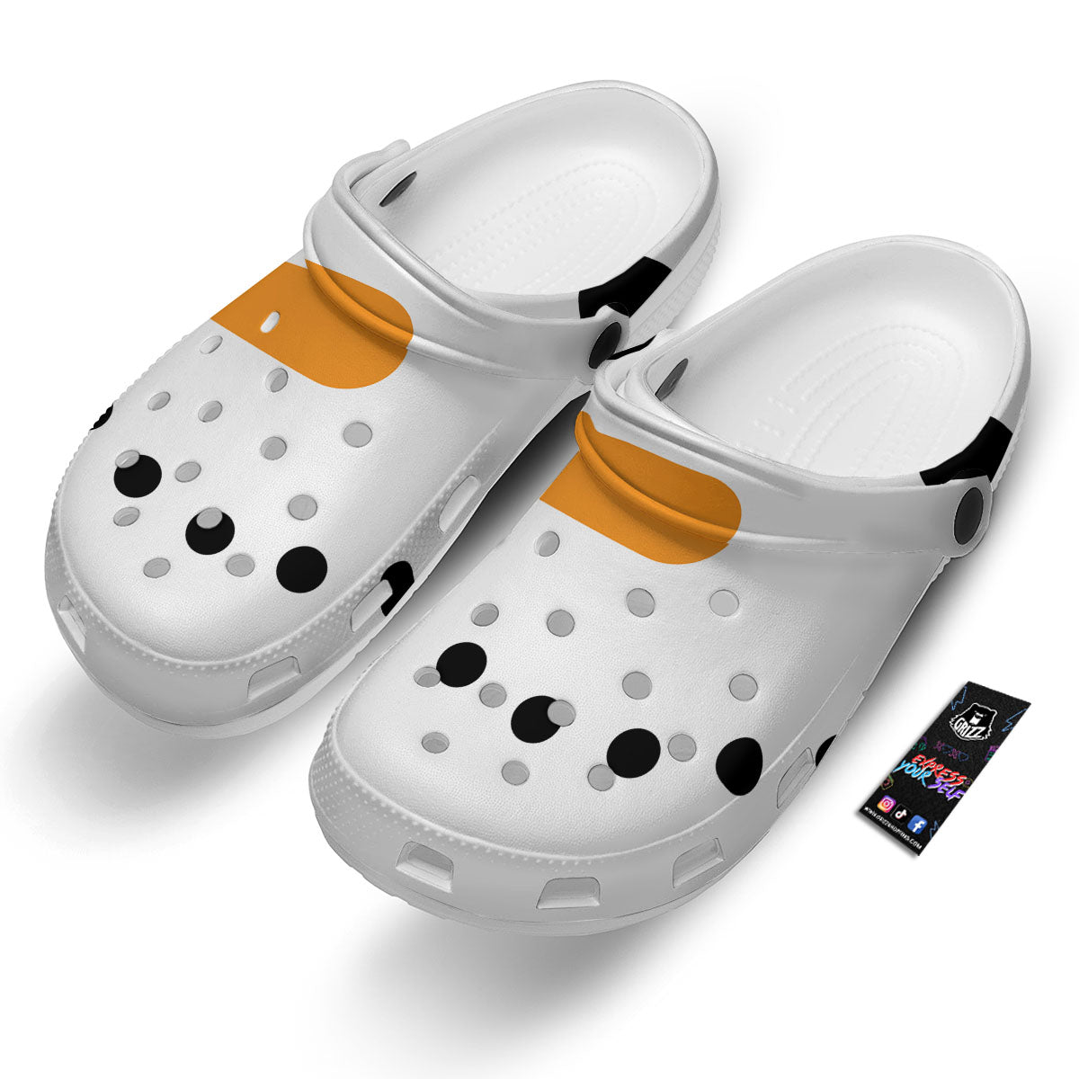 Face Snowman Print Clog-grizzshop