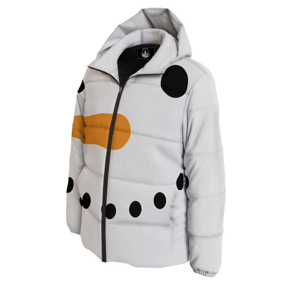 Face Snowman Print Down Jacket-grizzshop