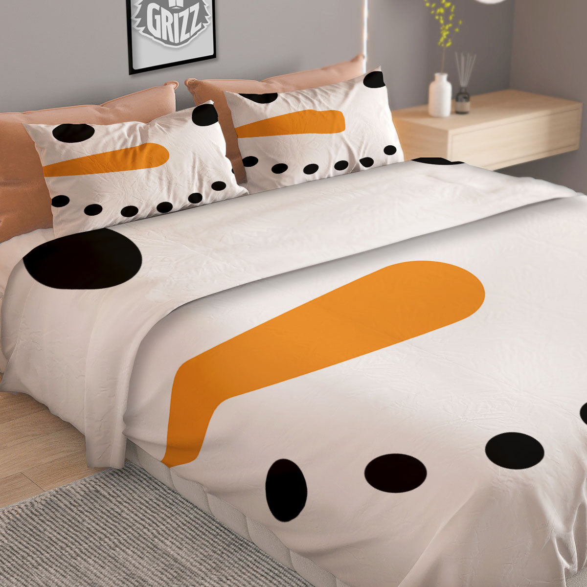 Emoji Teddy Bear Print Duvet Cover Bedding Set