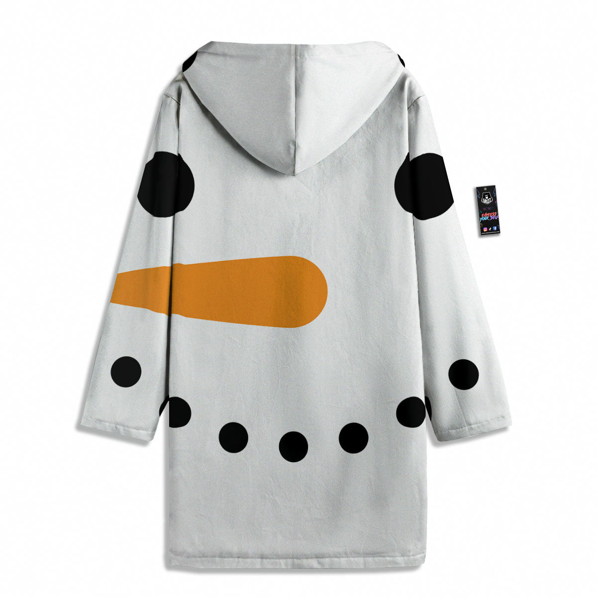 Face Snowman Print Men's Windbreaker Jacket-grizzshop