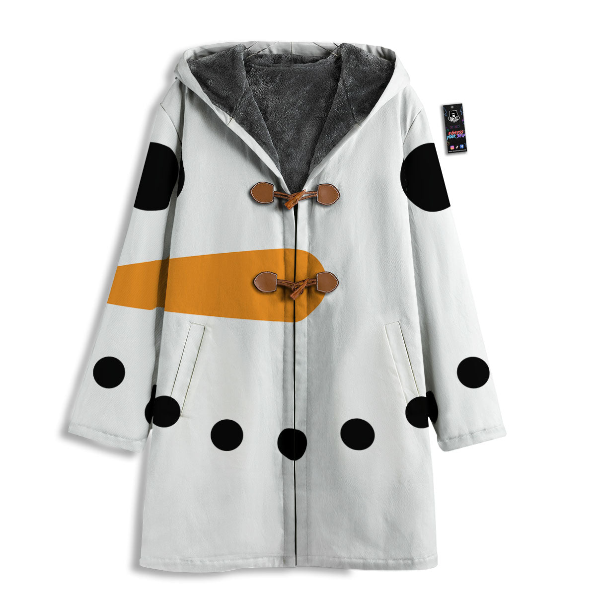 Face Snowman Print Men's Windbreaker Jacket-grizzshop