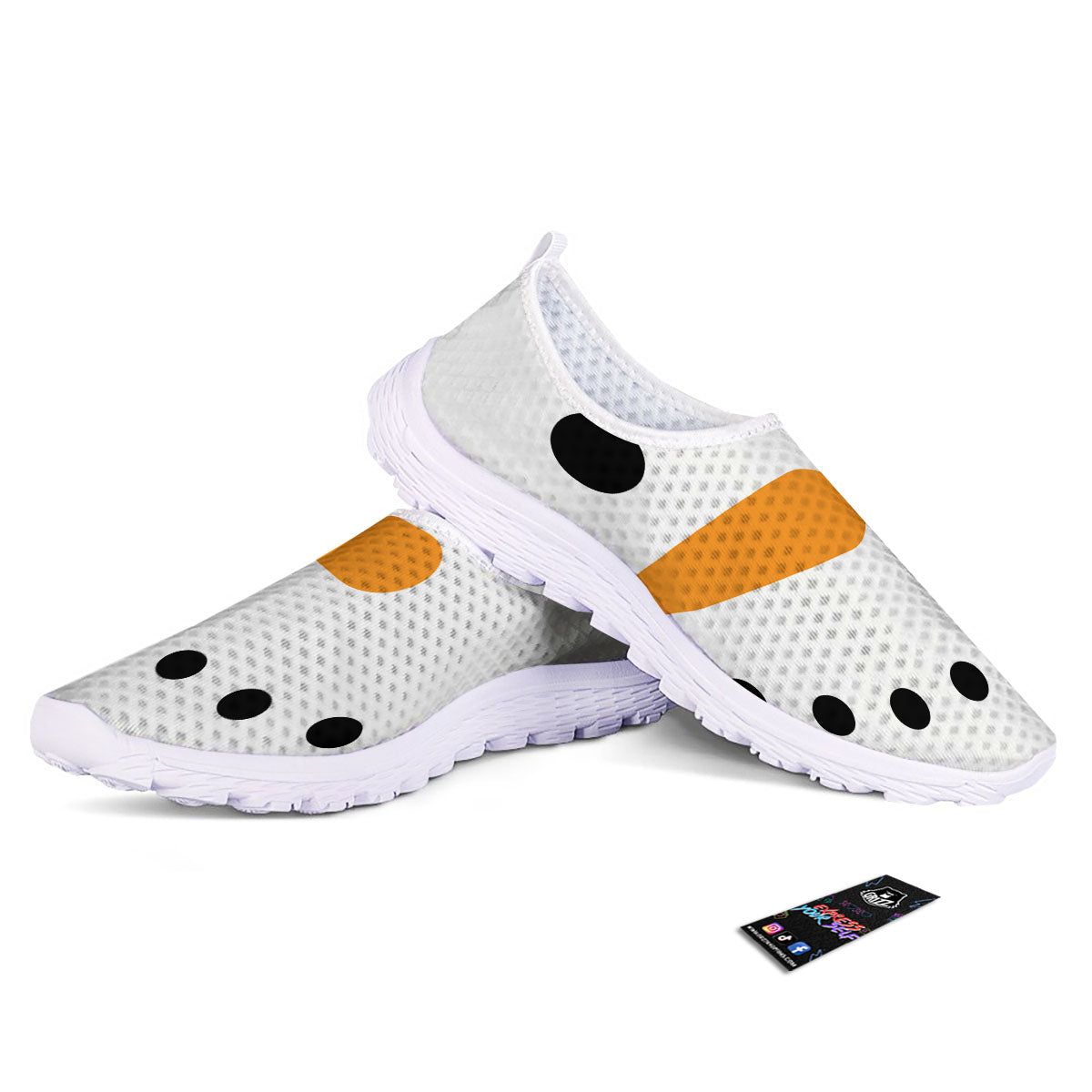 Face Snowman Print Nurse Shoes-grizzshop