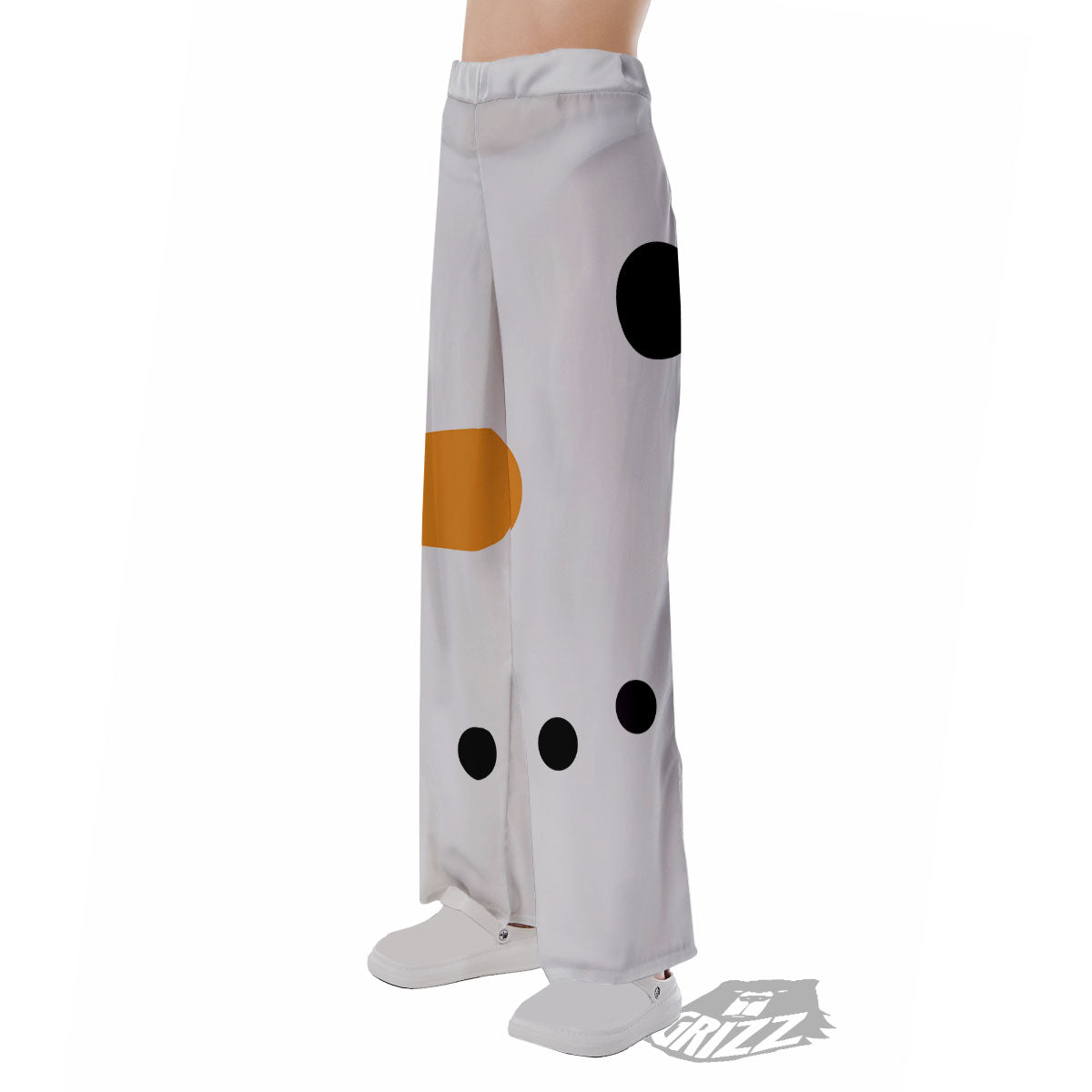 Face Snowman Print Pajama Pants-grizzshop