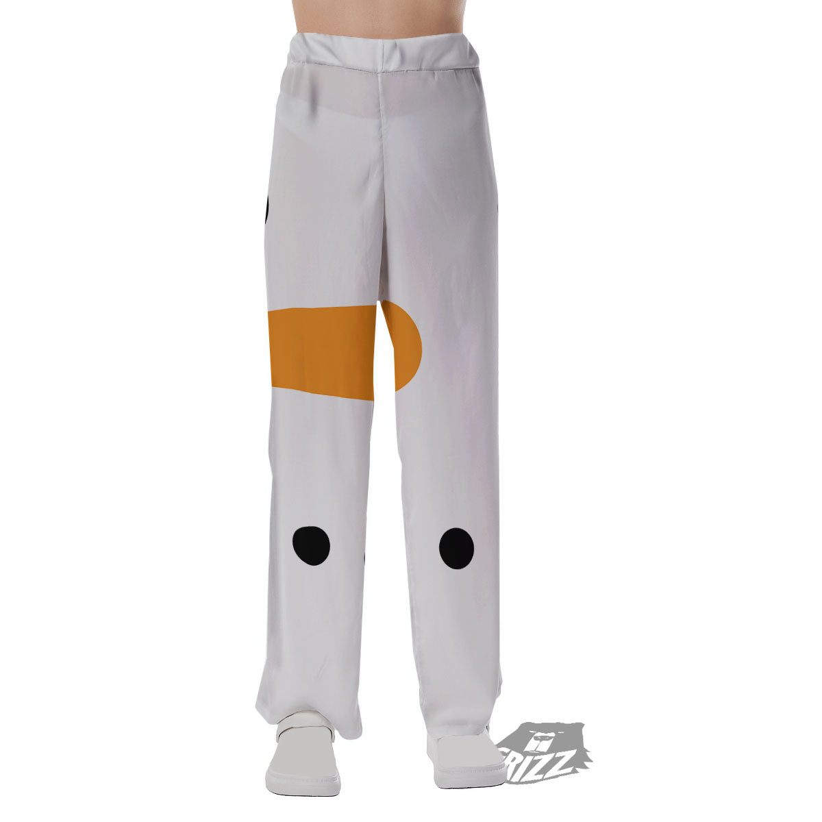 Face Snowman Print Pajama Pants-grizzshop