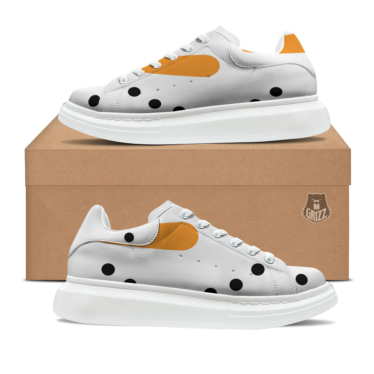 Face Snowman Print Platform Shoes-grizzshop