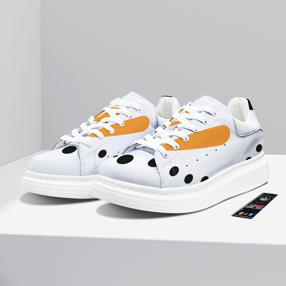 Face Snowman Print Platform Shoes-grizzshop
